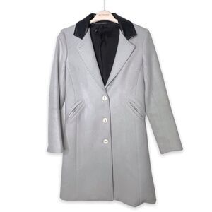 Ulla Johnson Wool Blazer Coat Knee Length Button Pockets Gray Women's Size S